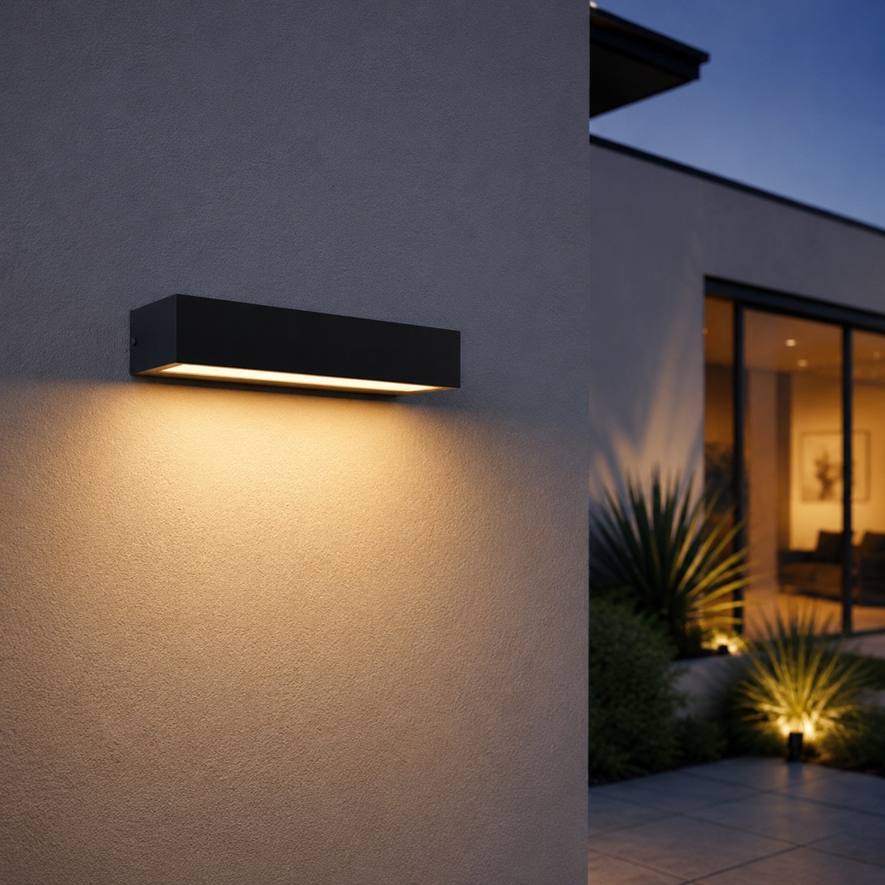 Switchable CCT wall fixture in 3000K warm white