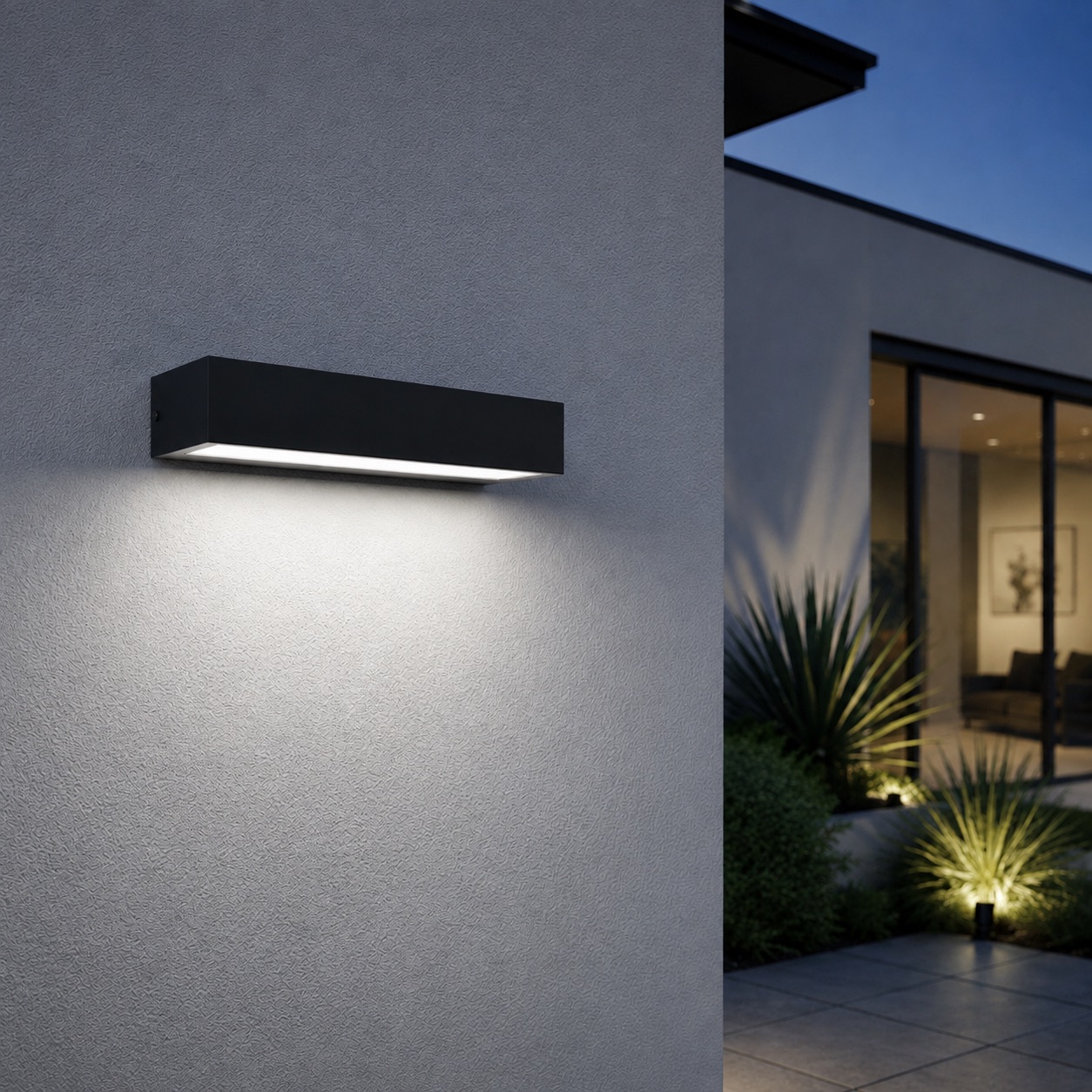 Switchable CCT wall fixture in 4000K cool white