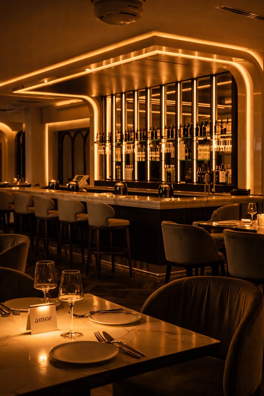 Marineflex cove lighting in a hospitality interior